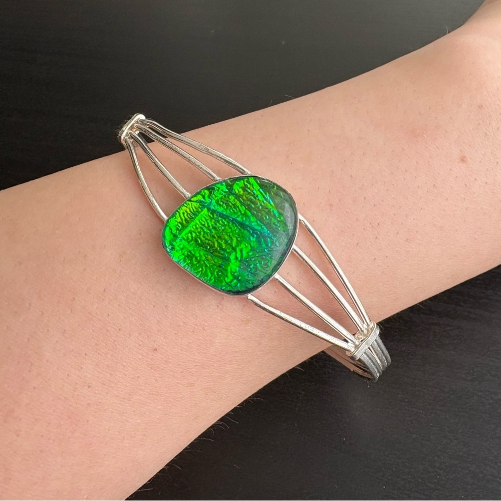 Silver Wire Cuff Bracelet - Picture 2 of 8